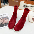 LP COCOON WALK ANKLE BOOTS CHERRY CASHMERE FABRIC