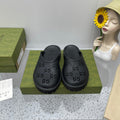 GG PLATFORM PERFORATED G SANDAL BLACK IP FOAM