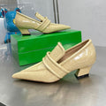 HIGH PUMP 35 MM IN EGG NOG CALFSKIN
