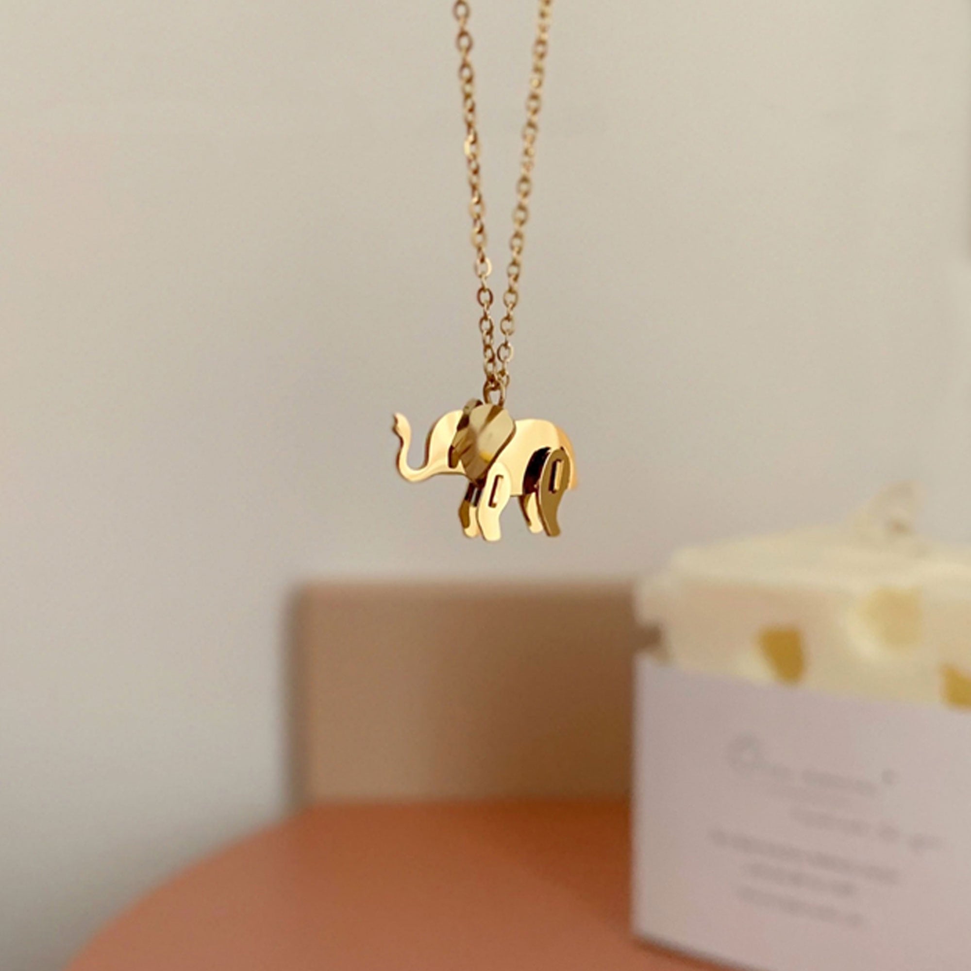 ELEPHANT NECKLACE - ADJUSTABLE CHAIN