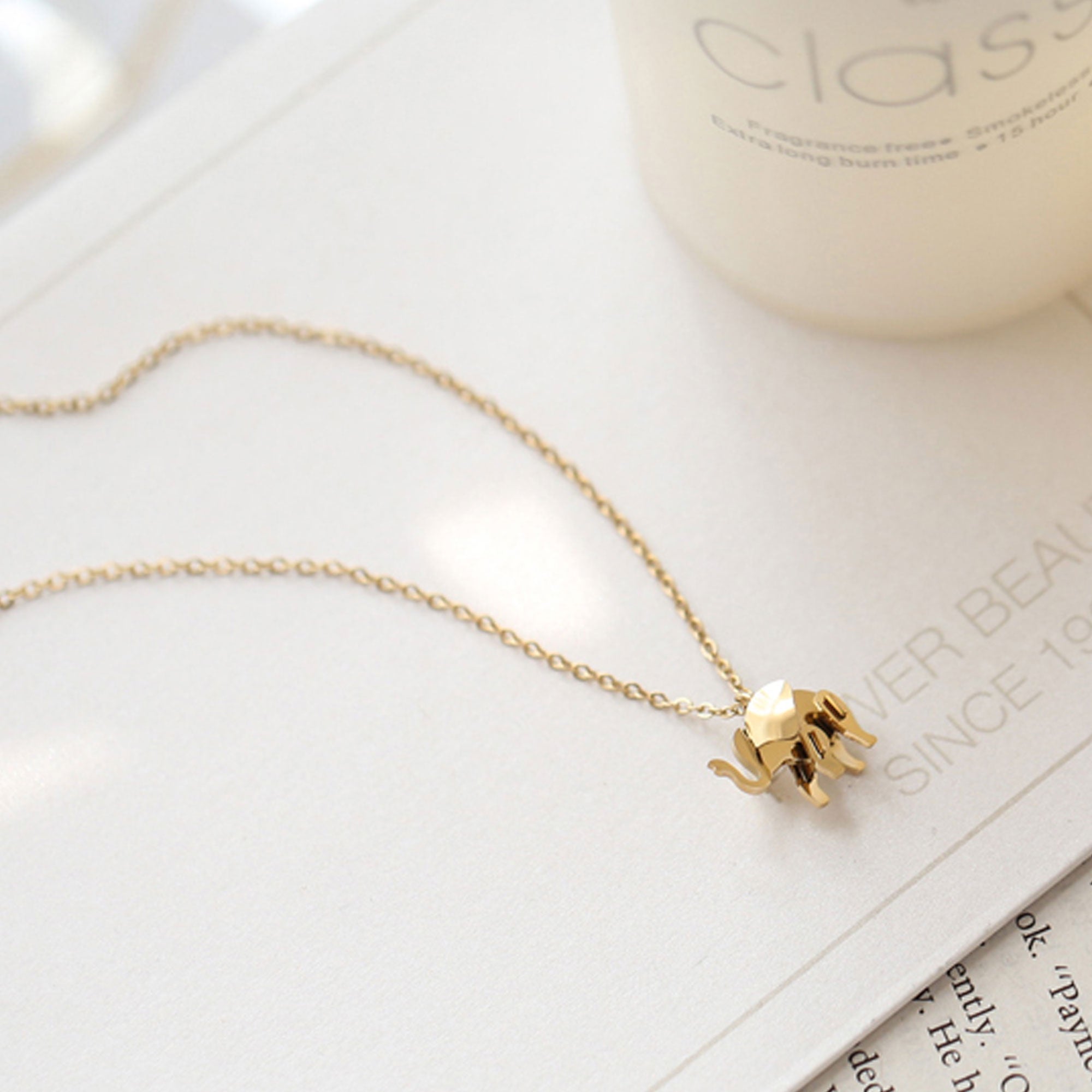 ELEPHANT NECKLACE - ADJUSTABLE CHAIN