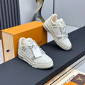 LV TRAINER SNEAKER IN GREY CALFSKIN