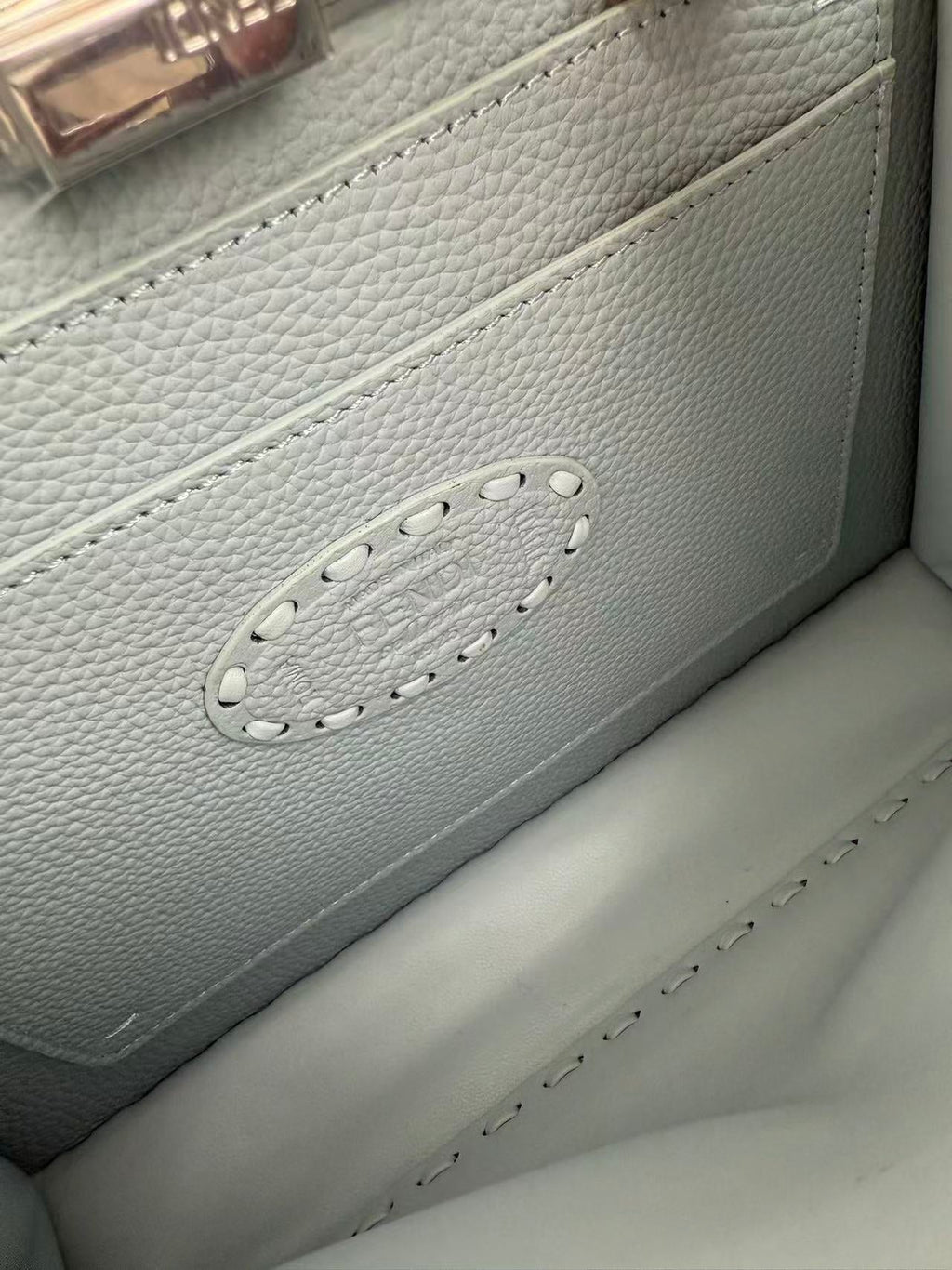 Fendi Peekaboo 27 Bag Baby Blue Leather Shw