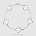 CLOVER SILVER MOP 5 MOTIF BRACELET
