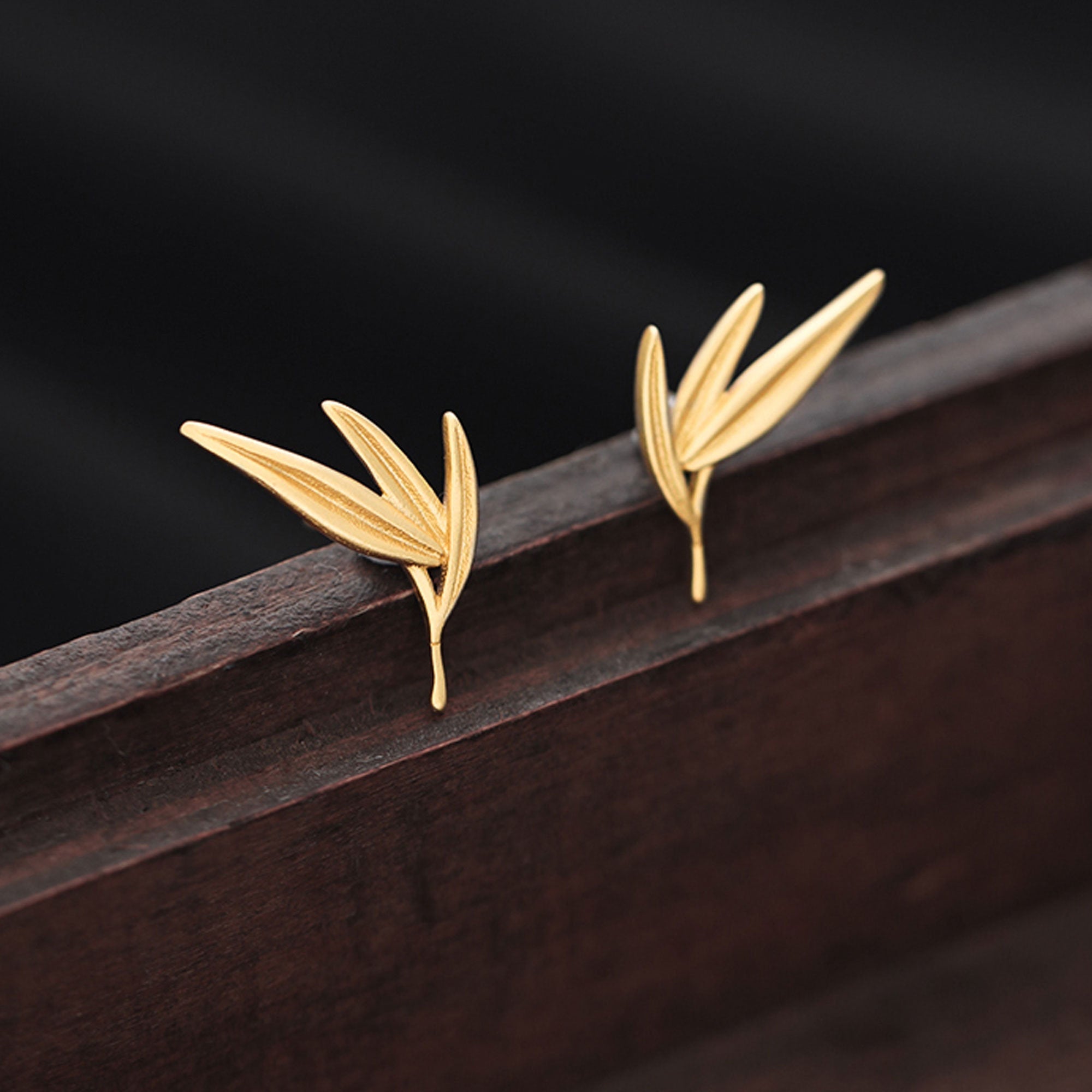 BAMBOO LEAF EARRINGS