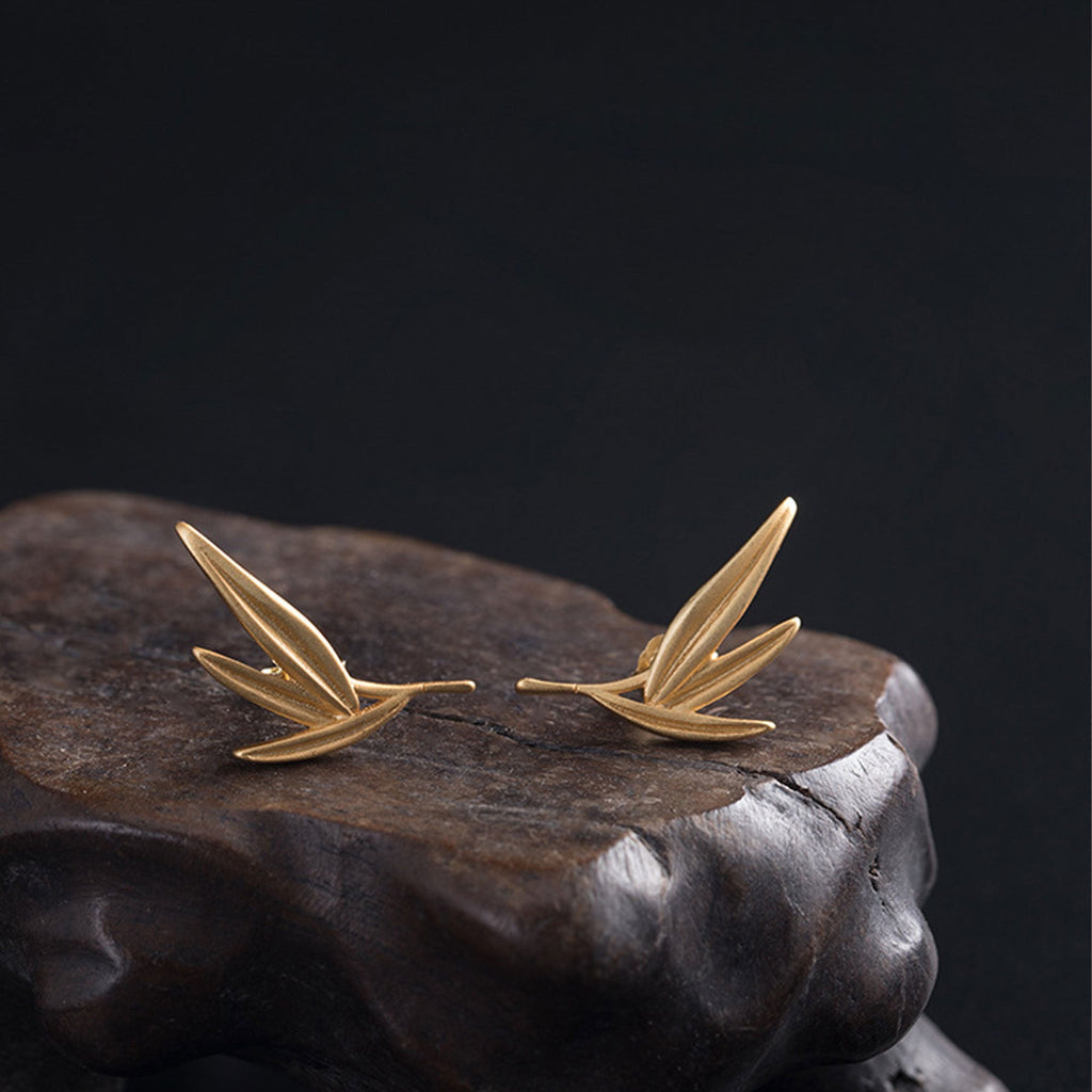 BAMBOO LEAF EARRINGS