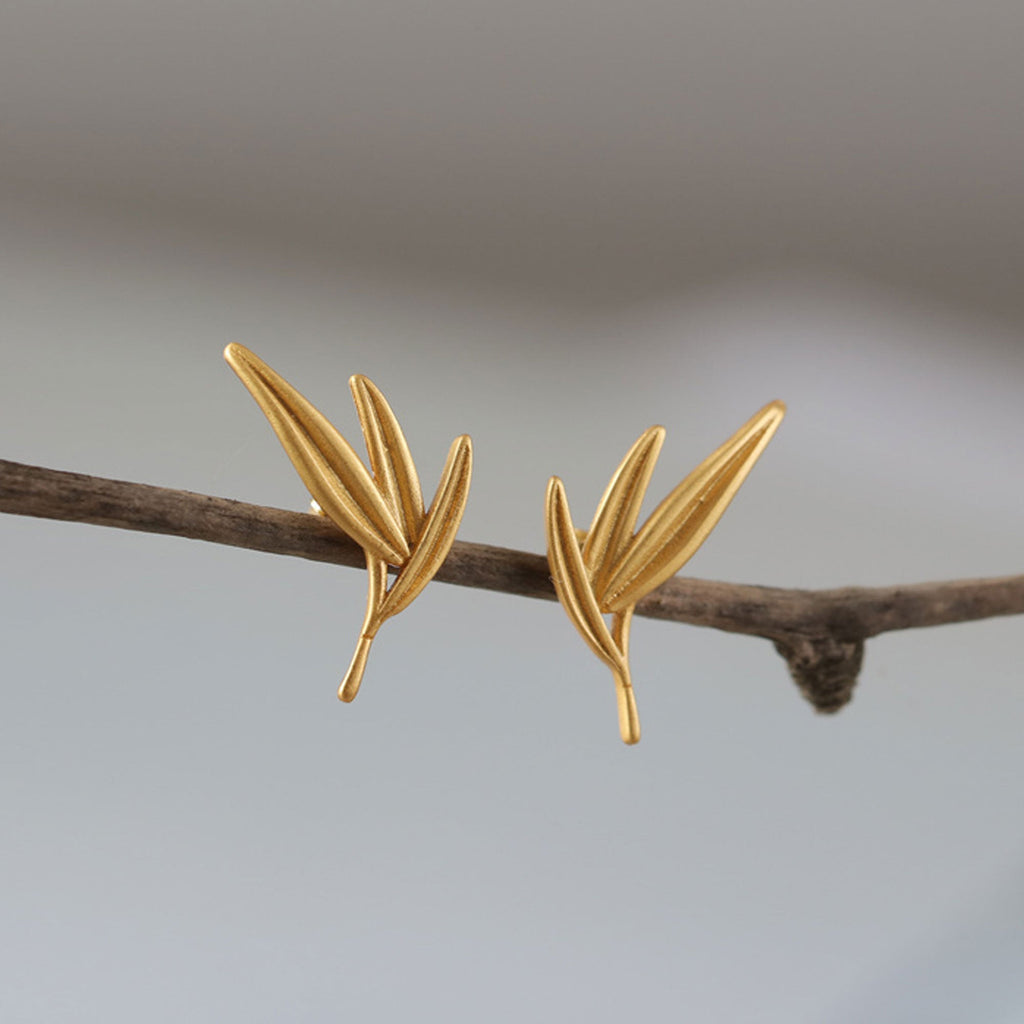 BAMBOO LEAF EARRINGS