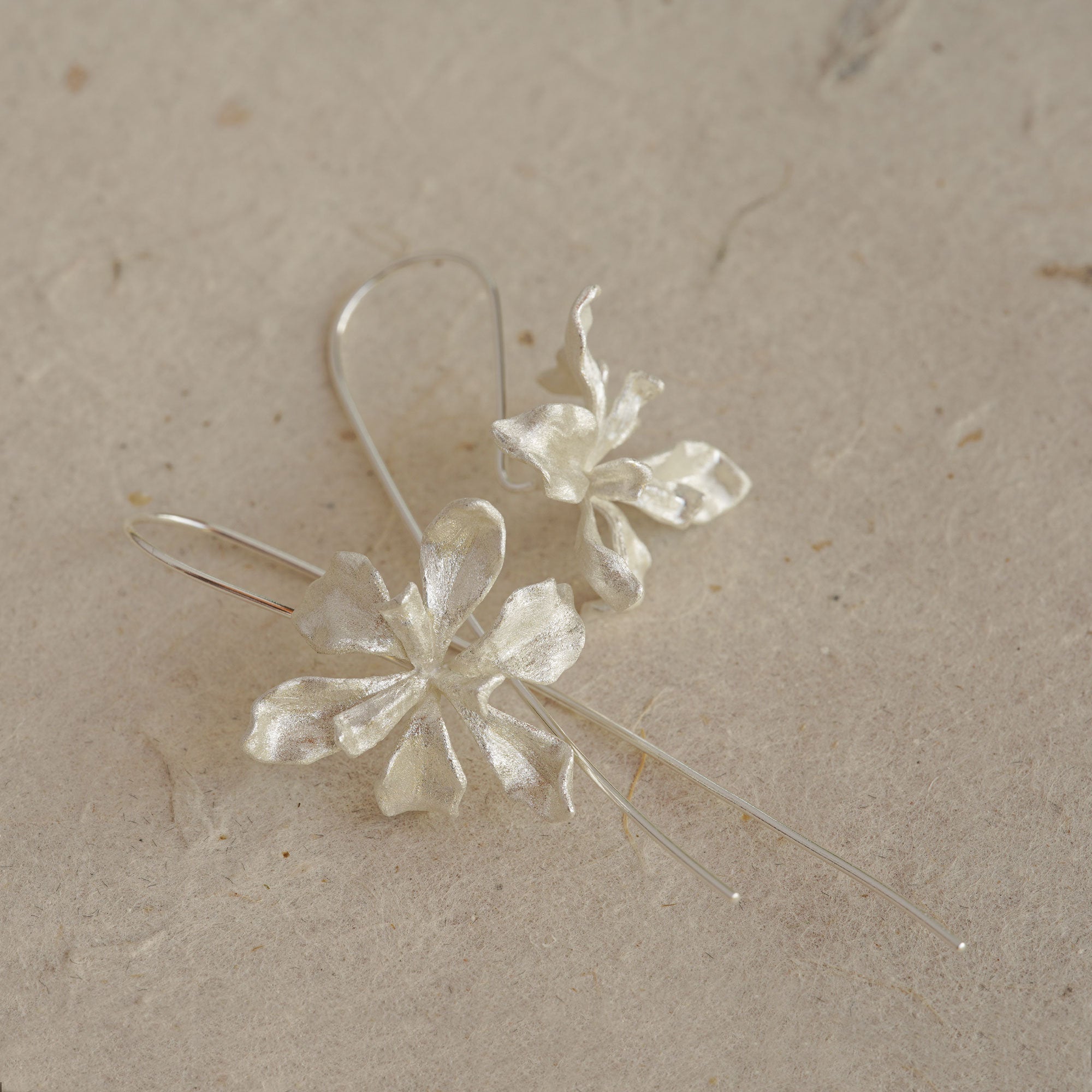 IRIS FLOWER DROP EARRINGS