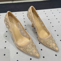 HIGH HEELS PUMP IN CAMEL BEIGE LAMB SUEDE 10 CM