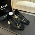 HIGH HEEL 85 MM SANDALS IN BLACK SUEDE AND MESH